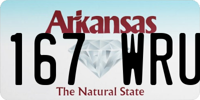 AR license plate 167WRU