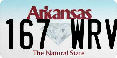 AR license plate 167WRV