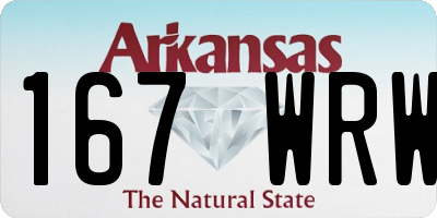 AR license plate 167WRW