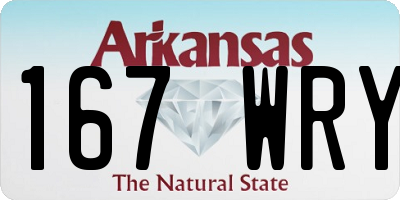 AR license plate 167WRY
