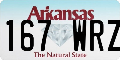 AR license plate 167WRZ