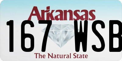 AR license plate 167WSB