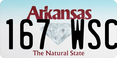 AR license plate 167WSC