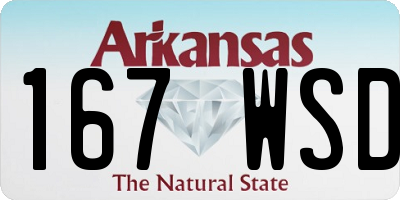AR license plate 167WSD