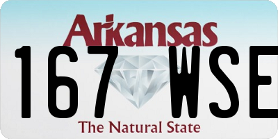 AR license plate 167WSE