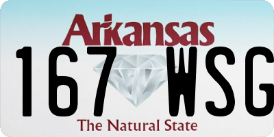 AR license plate 167WSG