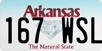 AR license plate 167WSL