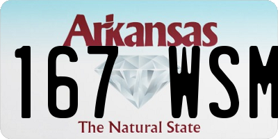 AR license plate 167WSM