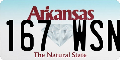 AR license plate 167WSN