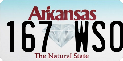 AR license plate 167WSO