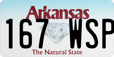 AR license plate 167WSP
