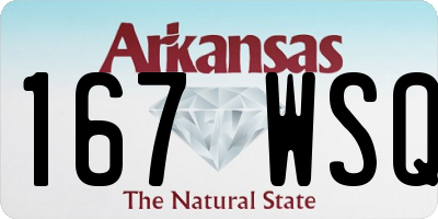 AR license plate 167WSQ