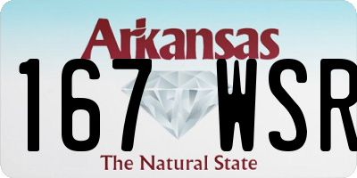 AR license plate 167WSR