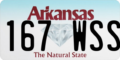AR license plate 167WSS
