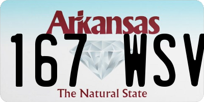 AR license plate 167WSV