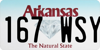 AR license plate 167WSY