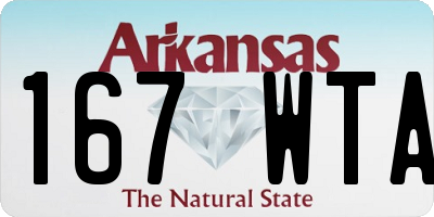 AR license plate 167WTA