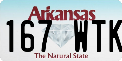 AR license plate 167WTK