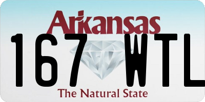 AR license plate 167WTL