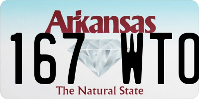 AR license plate 167WTO