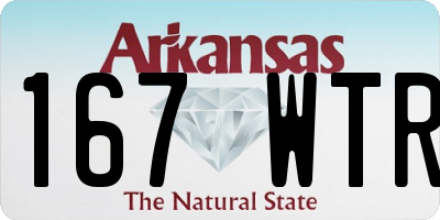 AR license plate 167WTR