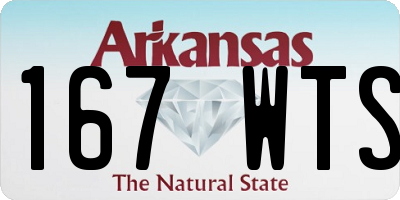 AR license plate 167WTS