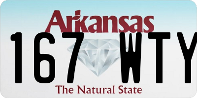 AR license plate 167WTY