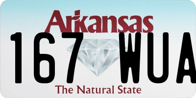 AR license plate 167WUA