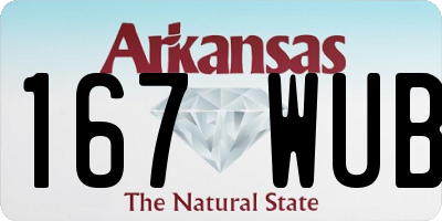 AR license plate 167WUB
