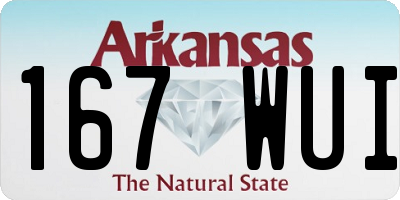 AR license plate 167WUI