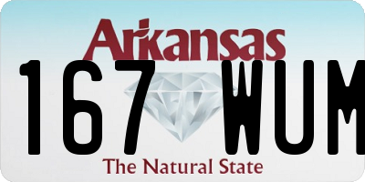AR license plate 167WUM