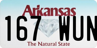AR license plate 167WUN