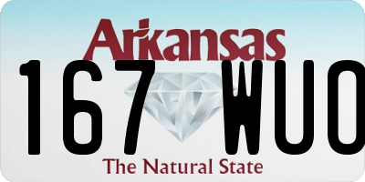 AR license plate 167WUO