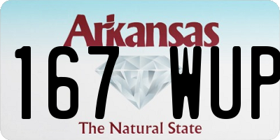 AR license plate 167WUP