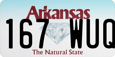 AR license plate 167WUQ
