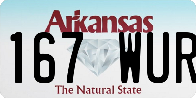 AR license plate 167WUR