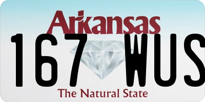 AR license plate 167WUS