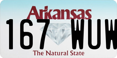 AR license plate 167WUW