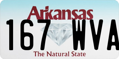 AR license plate 167WVA