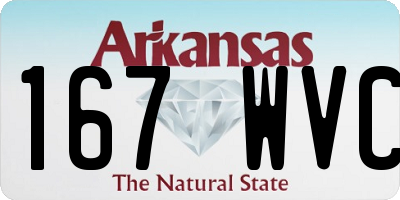 AR license plate 167WVC