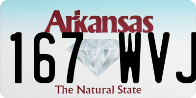 AR license plate 167WVJ