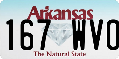 AR license plate 167WVO