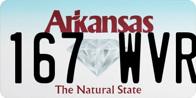 AR license plate 167WVR