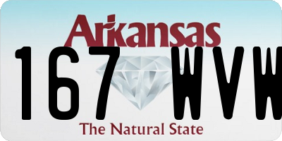 AR license plate 167WVW