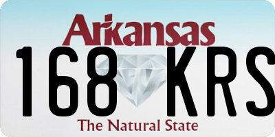 AR license plate 168KRS