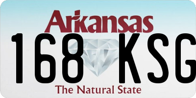 AR license plate 168KSG