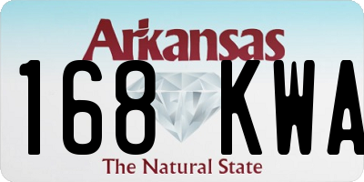 AR license plate 168KWA