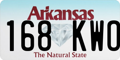 AR license plate 168KWO