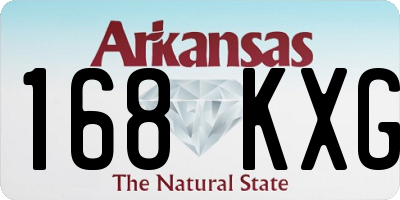 AR license plate 168KXG