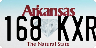 AR license plate 168KXR